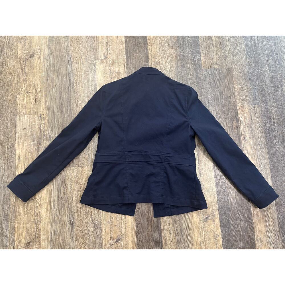 INC International Concepts Navy Blue Military Utility Jacket Blazer Women Medium - Picture 6 of 6